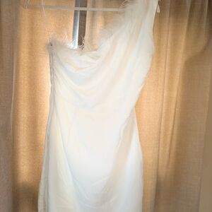 Altar'd State White One Shoulder Dress